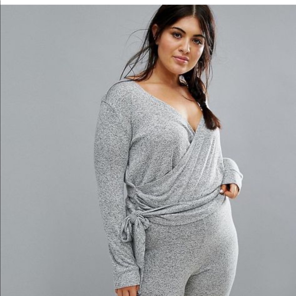 ASOS Curve off shoulder wrap top